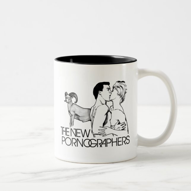 Die neue Pornograf-Masse romantisch Zweifarbige Tasse (Rechts)