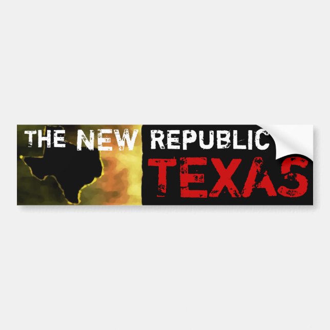 Die neue Republik von Texas Autoaufkleber (Vorne)