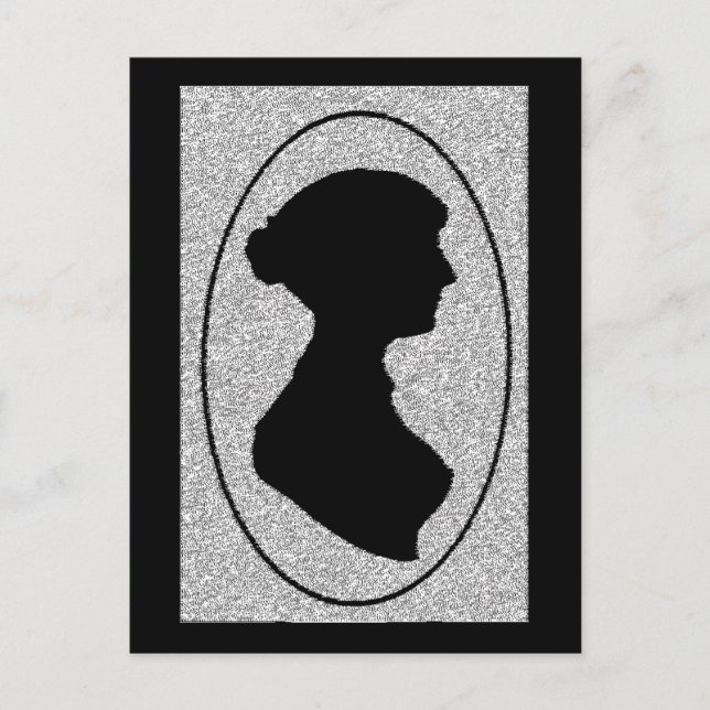 Die neue Silhouette von Jane Austen Postkarte (Vorderseite)