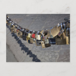 die neue Tradition der "Schleusen der Liebe" Postkarte