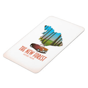 Die neue Waldkarte Hampshire England Magnet