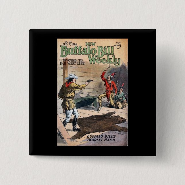 Die neue wöchentliche Nr. 74 1914 Buffalo Bills Button (Vorderseite)