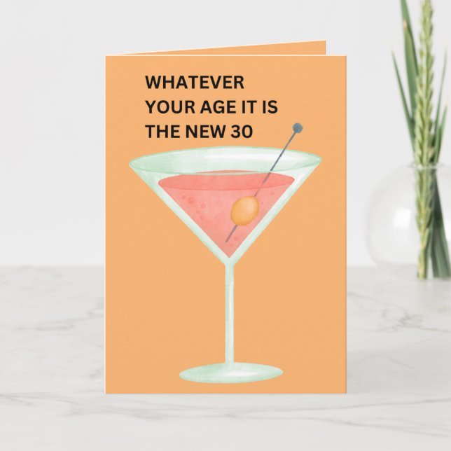 Die neuen 30 | Funny Birthday Card Karte (Vorderseite)