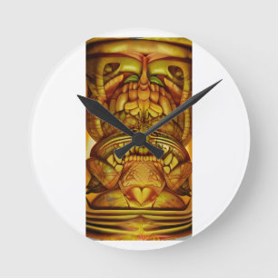 Die neuen Tiki-Freaks Runde Wanduhr