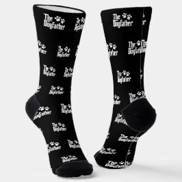 Die Neuheit des Dogvaters Sprichwort in Schwarz un Socken