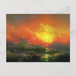 Die neunte Welle von Aivazovsky Ivan Postkarte