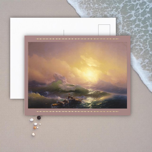 Die neunte Welle von Ivan Aivazovsky Postcard Postkarte (Von Creator hochgeladen)