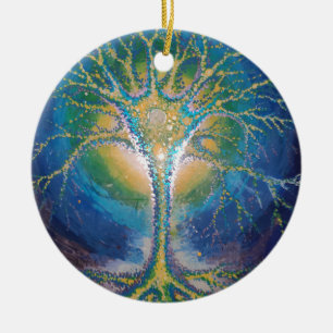 Die neuronale Baumpostkarte Keramik Ornament