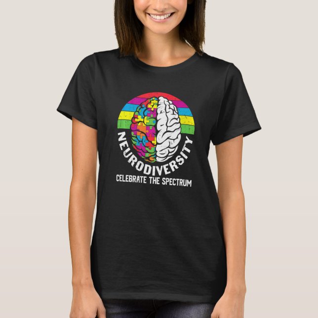 Die Neurovielfalt feiert das Spektrum T-Shirt (Vorderseite)