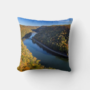 Die New River Gorge im Hawks Nest State Park Kissen