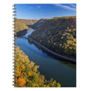 Die New River Gorge im Hawks Nest State Park Notizblock