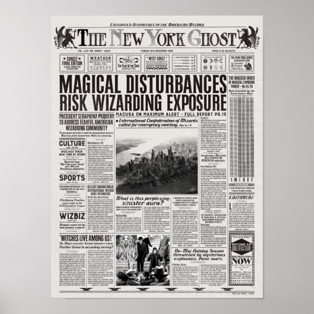 Die New York Ghost-Zeitung Poster (Vorne)