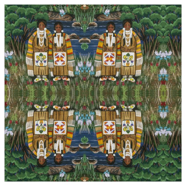 Die Nez Perce-Frau Stoff (Muster)