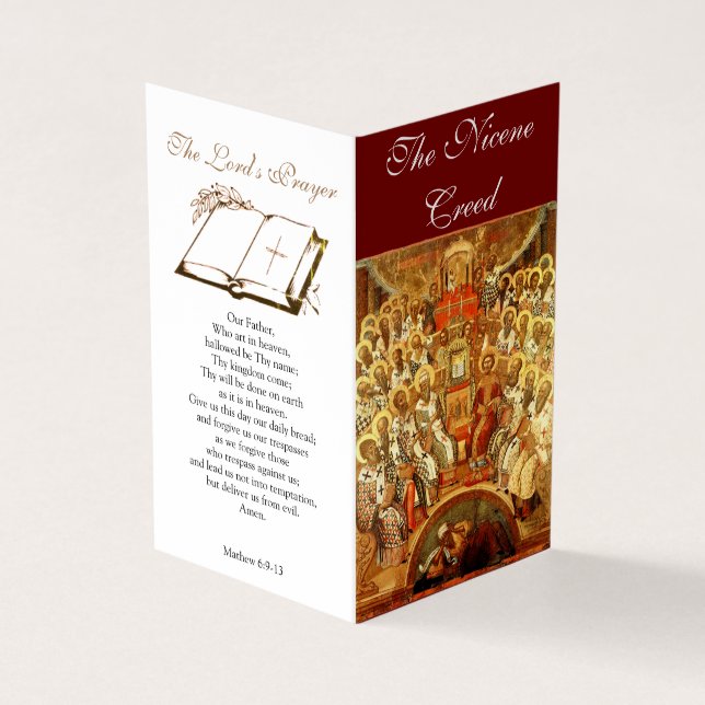 Die Nicene Creed - Gebetskarte Visitenkarten (Vorderseite)