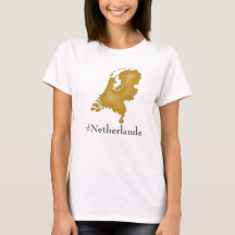 Die Niederlande in Gold mit feinem Text