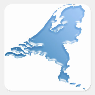 Die Niederlande Land des Wassers Quadratischer Aufkleber