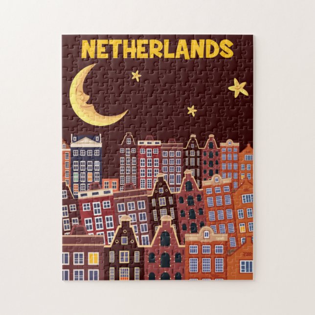 Die Niederlande nachts (Vertikal)