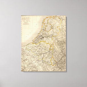 Die Niederlande und Belgien Leinwanddruck