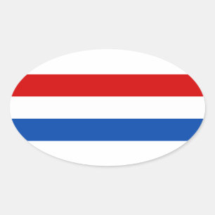 Die niederländische Flagge Ovaler Aufkleber