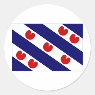 Die niederländische Flagge Runder Aufkleber