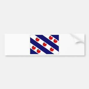Die niederländische Friesland-Flagge Autoaufkleber