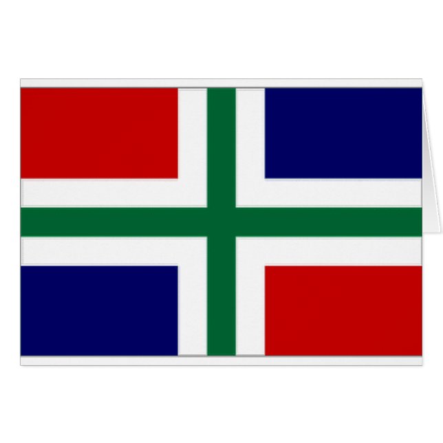 Die niederländische Groningen-Flagge (Vorderseite (Horizontal))