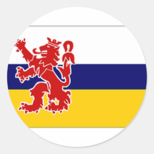 Die niederländische Limburg-Flagge Runder Aufkleber