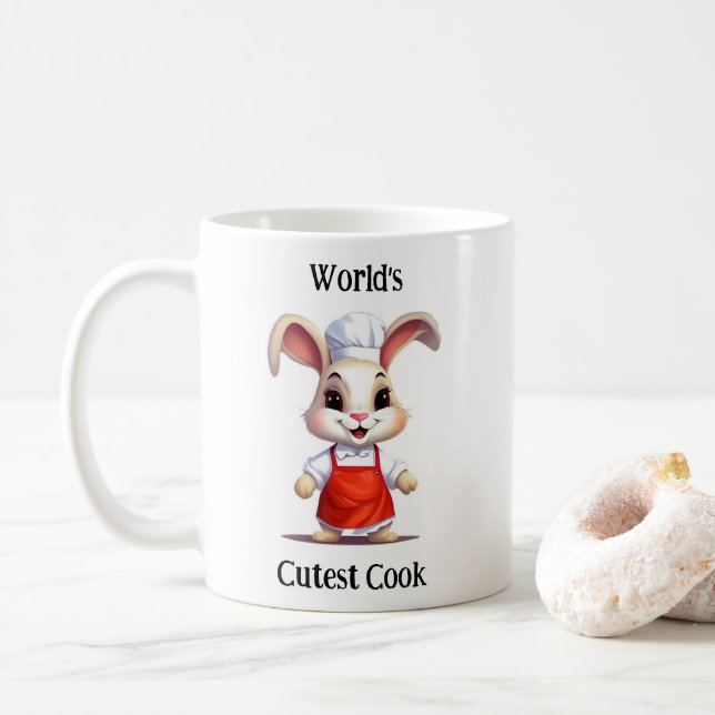 Die Niedliche Cook-Kaninchen-Tasse der Welt Kaffeetasse (Mit Donut)