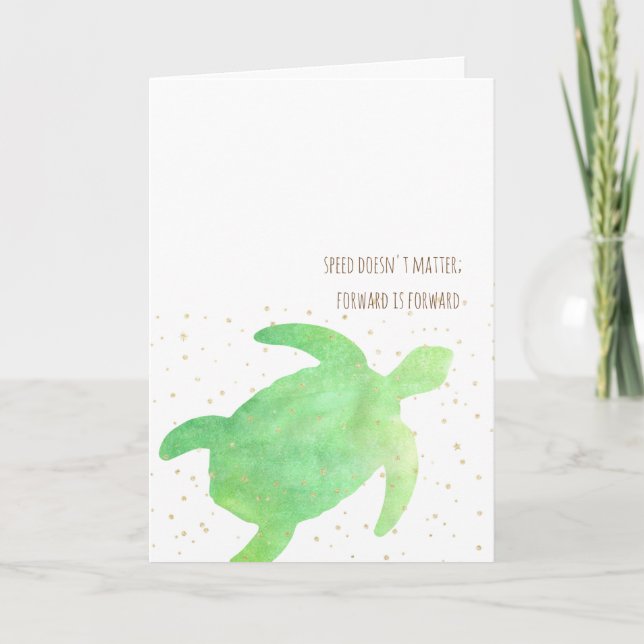 Die niedliche Green Water Turtle-Geschwindigkeit s Karte (Vorderseite)