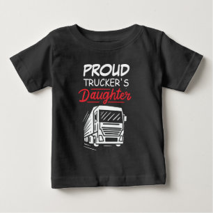 Die Niedliche Neuheit von Proud Trucker's Tochter Baby T-shirt