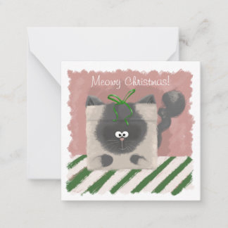 Die niedliche Weihnachtskarte ist von Hand bemalt Mitteilungskarte
