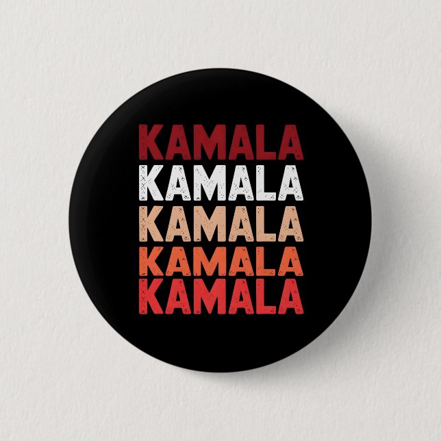 Die Niedliche Welle blauer Katzen für Kamala Fraue Button (Vorderseite)