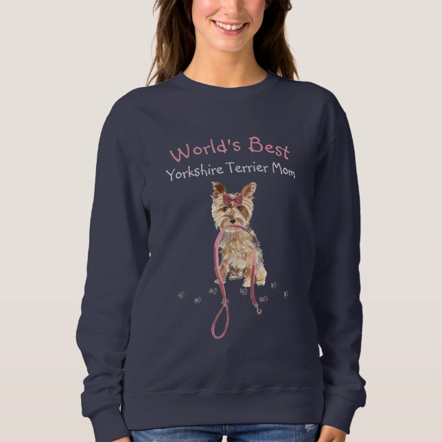 Die niedliche Yorkshire Terrier Mama Sweatshirt (Vorderseite)