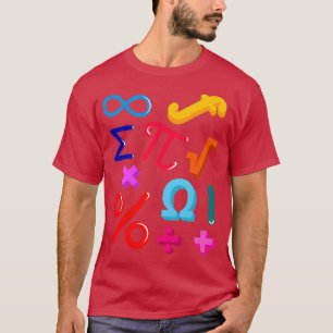 Die Niedlichen mathematischen Symbole für Mathe-Li T-Shirt