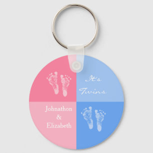 Die Niedlichen Pink Baby Footprints von Zwillingsj Schlüsselanhänger