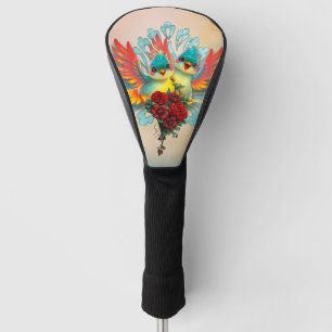 Die niedlichen Vögel guten Spaßes. Golf Headcover