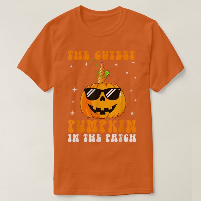 Die Niedlichste Kürbis in die Patchmädchen Jungs,  T-Shirt (Design vorne)