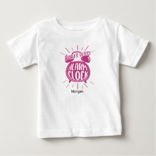 Die Niedlichste Weckuhr der Welt mit rosa Hand gez Baby T-shirt