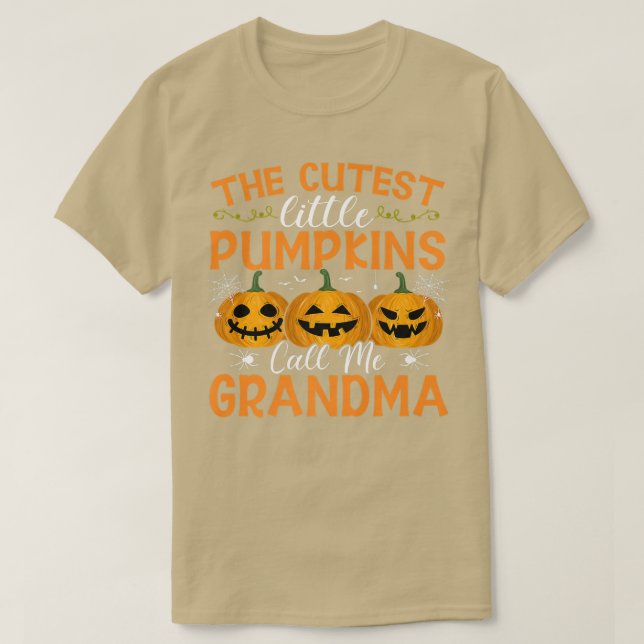 Die Niedlichsten Kürbiskins nennen mich Oma Hallow T-Shirt (Design vorne)
