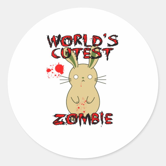 Die Niedlichsten Zombie der Welt Runder Aufkleber (Vorderseite)