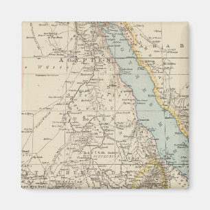 Die Nillander - Atlas-Karte des Nils Magnet