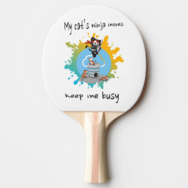Die Ninja-Züge meiner Katze behielt mich beschäfti Tischtennis Schläger