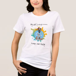 Die Ninja-Züge meiner Katze behielt mich beschäfti Tri-Blend Shirt