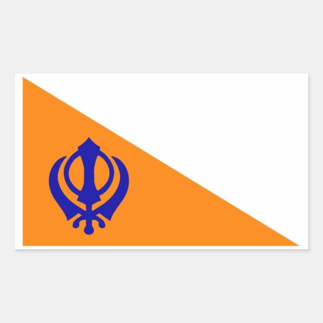 Die Nishan Sahib Rechteckiger Aufkleber (Vorderseite)