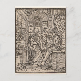 DIE NONNE, AUS DEM TOTENTANZ (HANS HOLBEIN) POSTKARTE