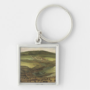 Die Nordaussicht des Hampton Court, c.1699 (Öl O Schlüsselanhänger