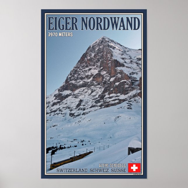 Die Nordmauer des Eigers Poster (Vorne)