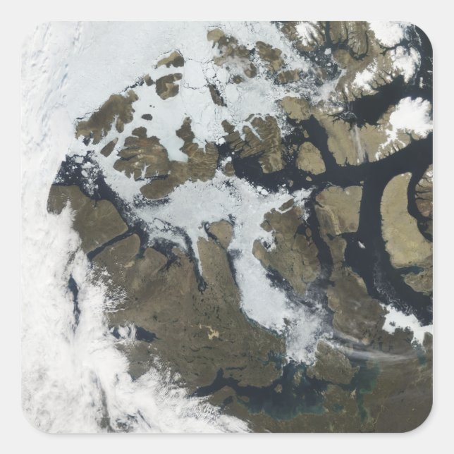 Die Nordwestpassage Quadratischer Aufkleber (Vorderseite)
