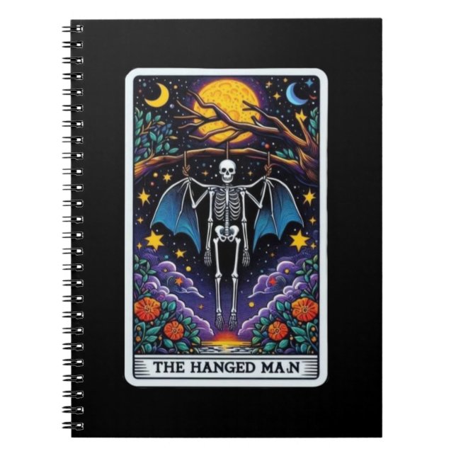 Die Notebook-Sammlung Hanged Man Tarot Card Notizblock (Vorderseite)