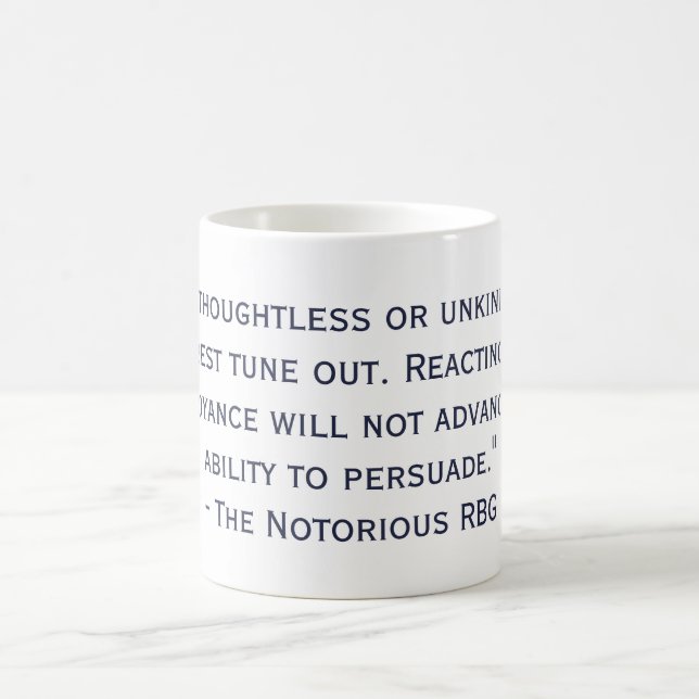 Die notorische RBG Zitat-Tasse Kaffeetasse (Mittel)